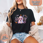 Neon Spooky Ghost Comfort Colors T-Shirt – Trendy Halloween Graphic Tee