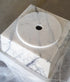 Lavabo de baño independiente en forma de cono con pedestal de mármol blanco de Nueva York de piedra natural