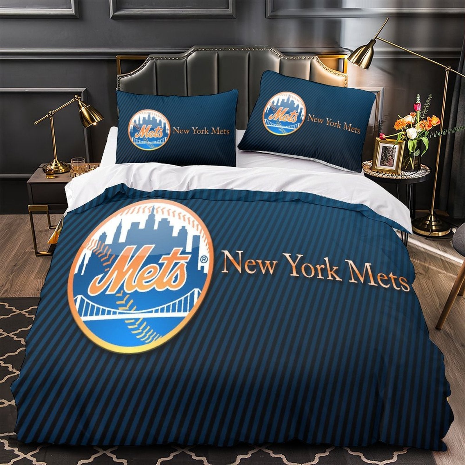 New York Mets Bedding Set Quilt Cover Without Filler