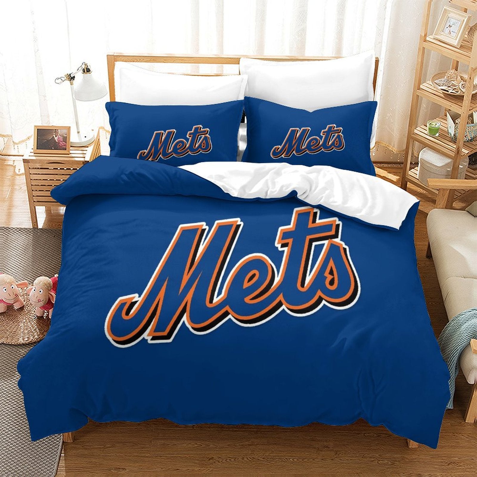 New York Mets Bedding Set Quilt Cover Without Filler