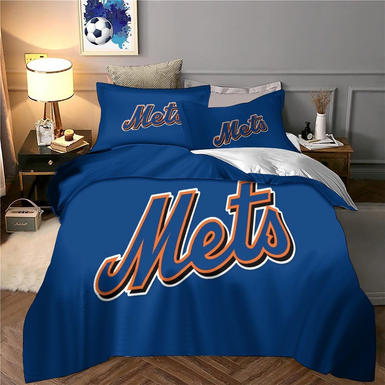 New York Mets Bedding Set Quilt Cover Without Filler