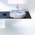 Lavabo sobre lavabo de baño de mármol pulido de diseñador de Nueva York