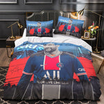 Juego de cama con estampado de Neymar, funda de edredón sin relleno
