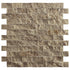 Travertine Noce Brown Split Face Mosaic Floor and Wall Tile - Livfloors Collection