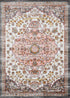 Alfombra con medallón floral de roble
