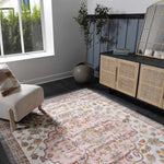 Alfombra con medallón floral de roble