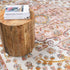 Alfombra con medallón floral de roble