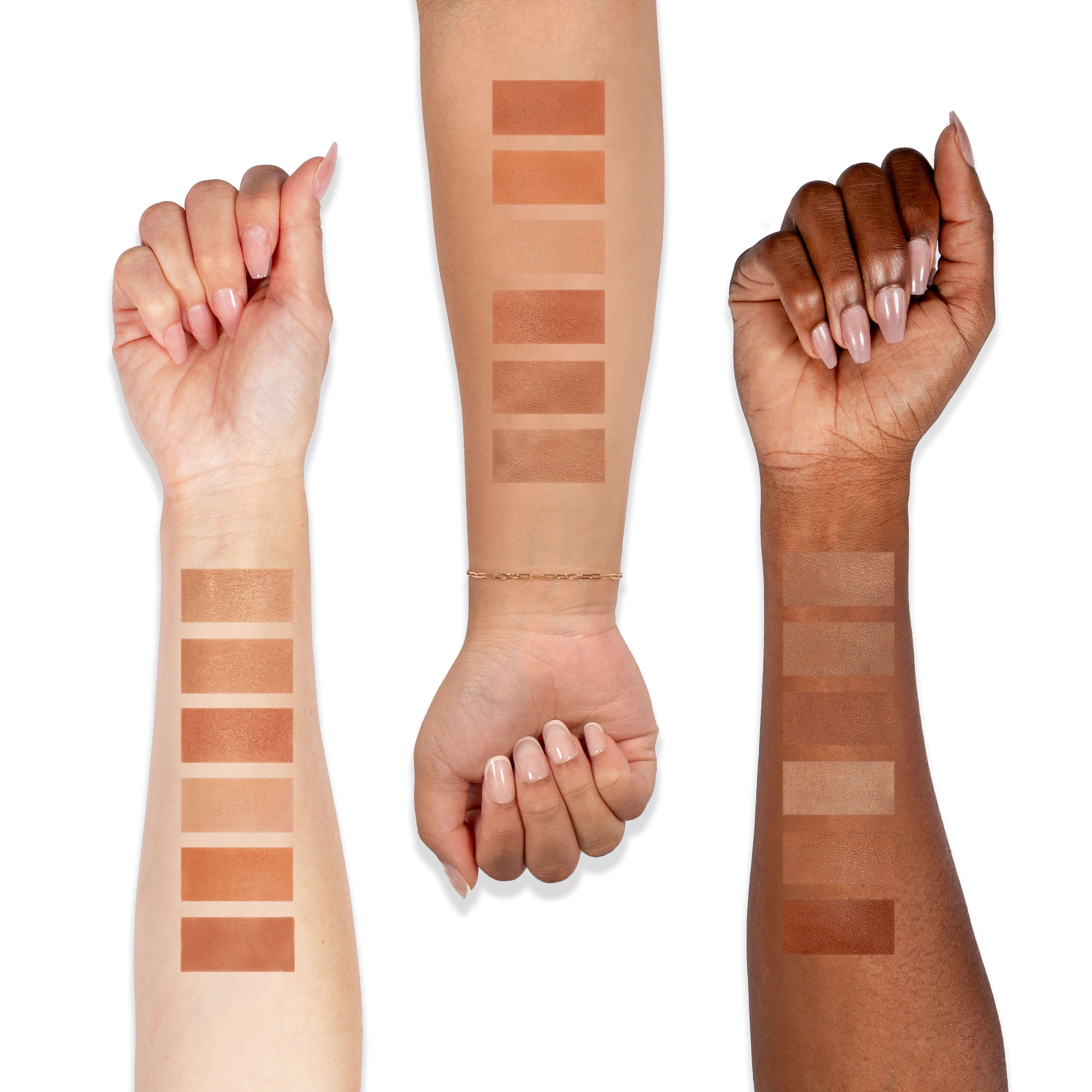 Paleta de bronceadores de 6 tonos para rostro