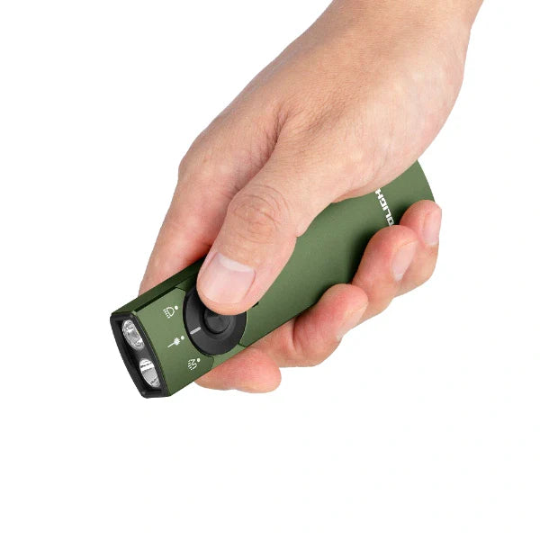 OLIGHT ARKFELDPRO3RODGV3 Linterna plana EDC Arkfeld Pro con luz LED, UV y láser - Verde OD