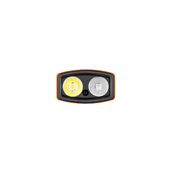 Linterna EDC plana Arkfeld Pro de OLIGHT ARKFELDPRO3ROGV3 con luz LED, luz ultravioleta y láser, color naranja