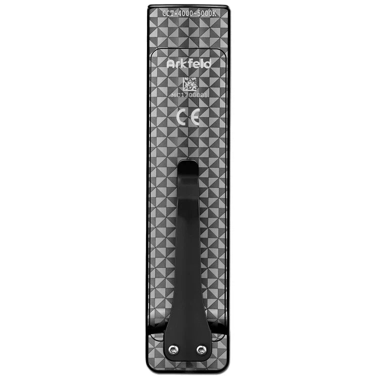 OLIGHT ARKFELDPWGMGCW Linterna plana Arkfeld con láser verde y luz blanca - Gris metalizado con forma de rueda dentada