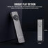 OLIGHT ARKFELDPWGMGCW Linterna plana Arkfeld con láser verde y luz blanca - Gris metalizado con forma de rueda dentada