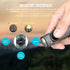 OLIGHT ARKFELDPWGMGCW Linterna plana Arkfeld con láser verde y luz blanca - Gris metalizado con forma de rueda dentada