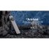 OLIGHT ARKFELDPWGMGCW Linterna plana Arkfeld con láser verde y luz blanca - Gris metalizado con forma de rueda dentada