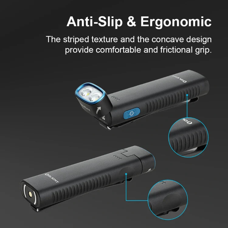 Linterna de ángulo recto ajustable Arkflex de OLIGHT ARKFLEXBK - Negra