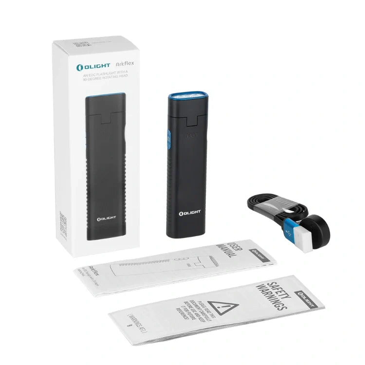 Linterna de ángulo recto ajustable Arkflex de OLIGHT ARKFLEXBK - Negra