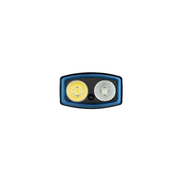 Linterna EDC plana Arkfeld Pro de OLIGHT ARKFELDPRO3RBKCWV3 con luz LED, luz ultravioleta y láser, color negro