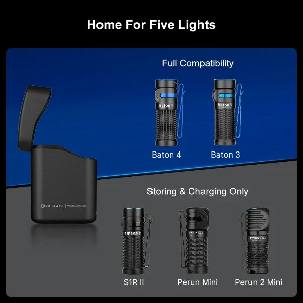 OLIGHT BATON4KITBK Baton 4 Potente linterna EDC de 1300 lúmenes, color negro, de primera calidad (con estuche de carga)