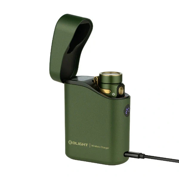 OLIGHT BATON4KITODG Baton 4 Potente linterna EDC de 1300 lúmenes, color verde OD, de primera calidad (con estuche de carga)