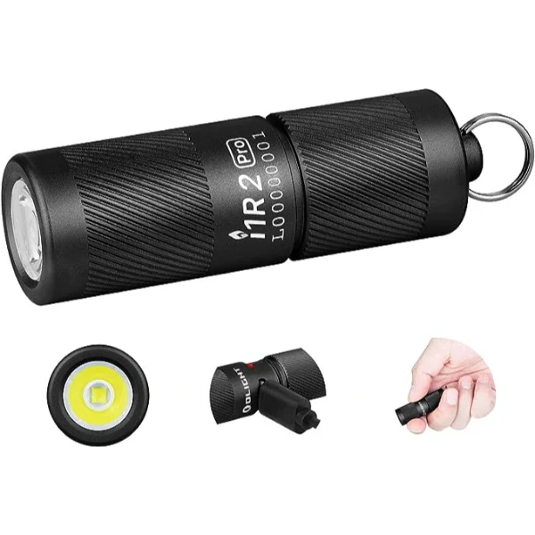 Linterna con llavero OLIGHT I1R2PROBK i1R 2 Pro, color negro