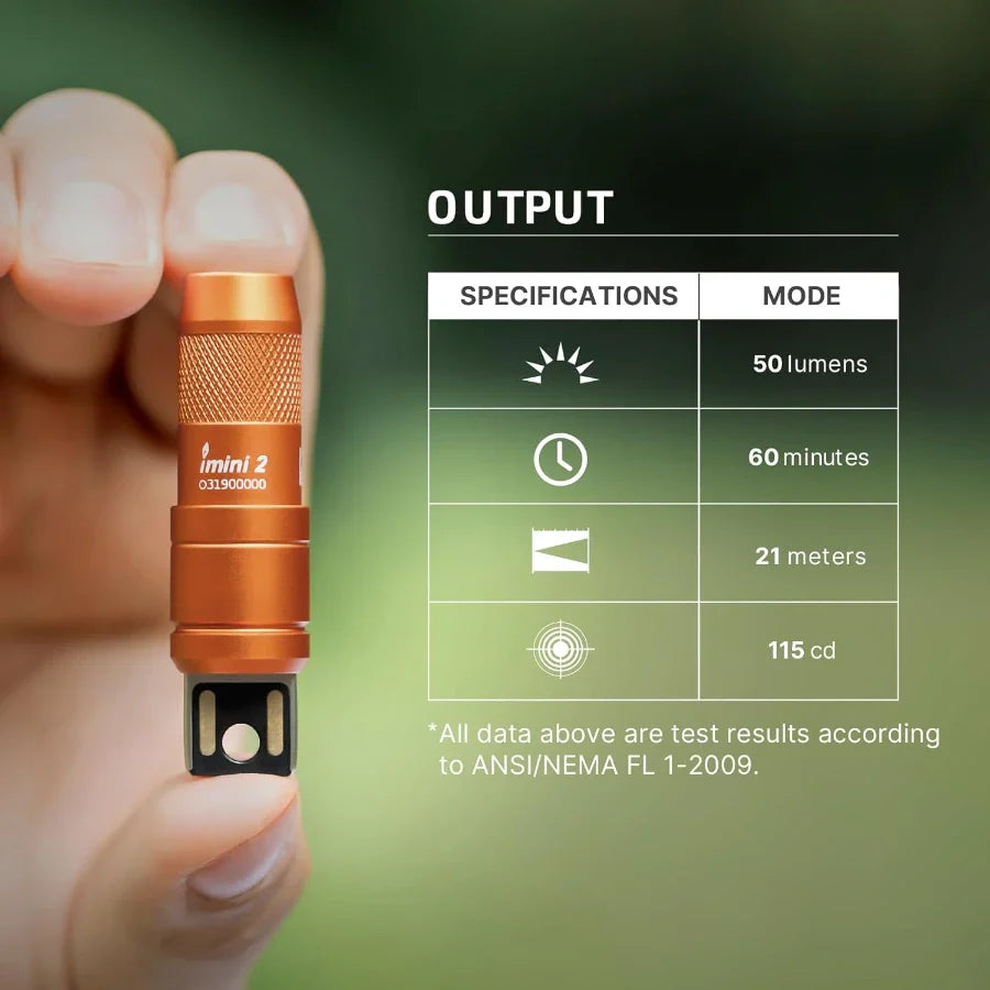 Linterna mini recargable OLIGHT IMINI2OG imini 2 - Naranja