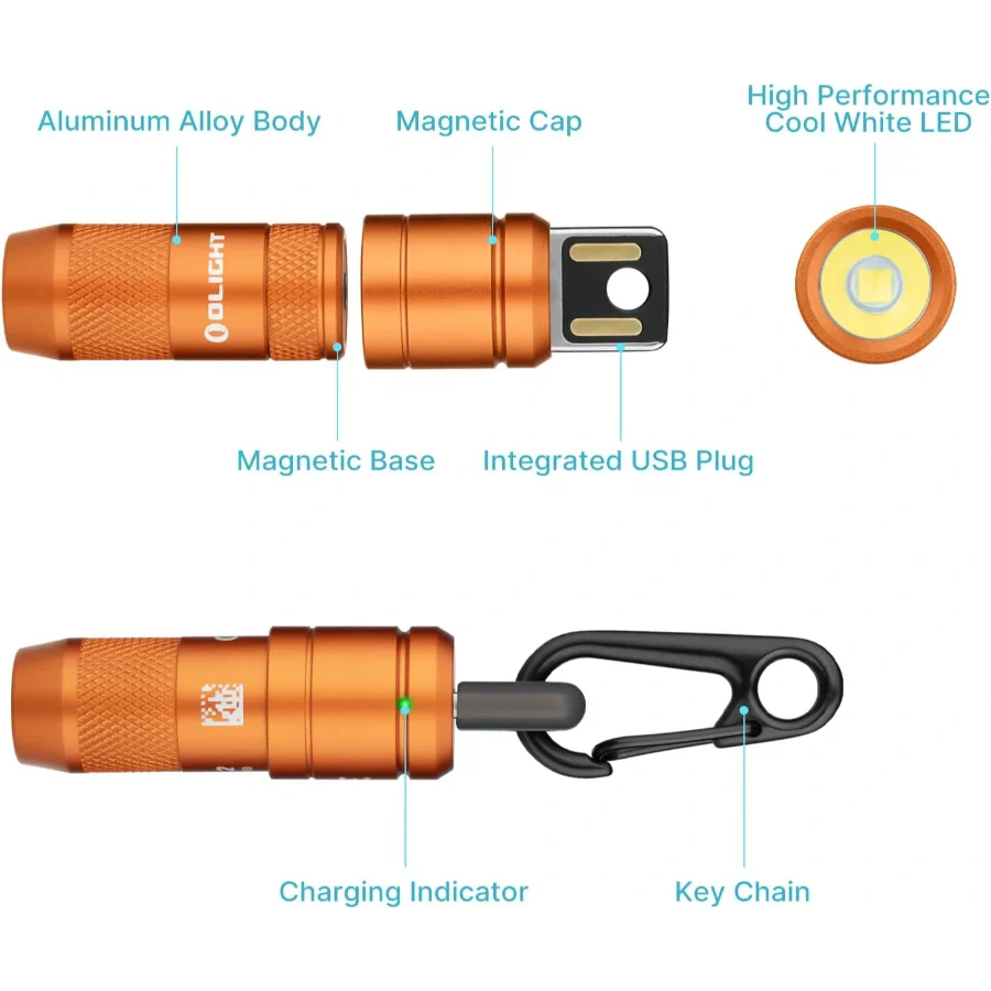 Linterna mini recargable OLIGHT IMINI2OG imini 2 - Naranja