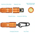 Linterna mini recargable OLIGHT IMINI2OG imini 2 - Naranja