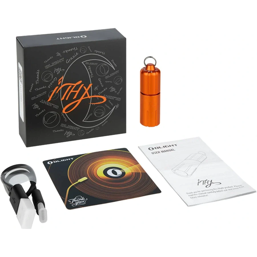 Linterna EDC con llavero de color naranja calabaza OLIGHT ITHXPKNOG iTHX