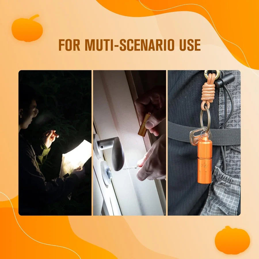 Linterna EDC con llavero de color naranja calabaza OLIGHT ITHXPKNOG iTHX