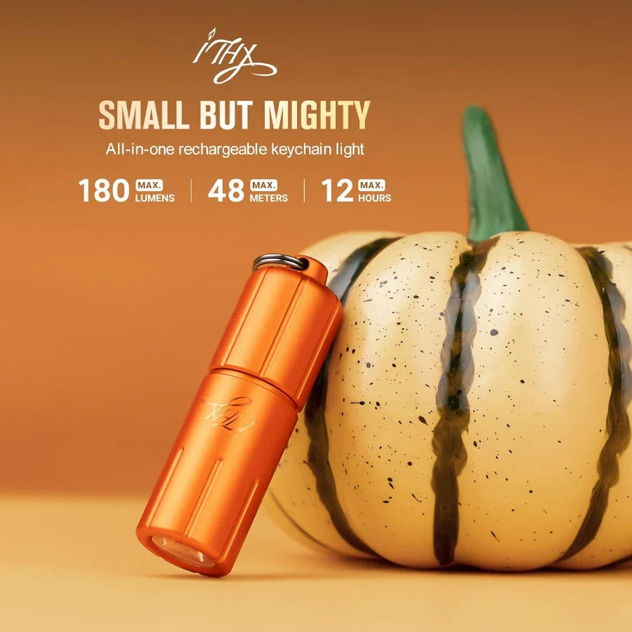 Linterna EDC con llavero de color naranja calabaza OLIGHT ITHXPKNOG iTHX