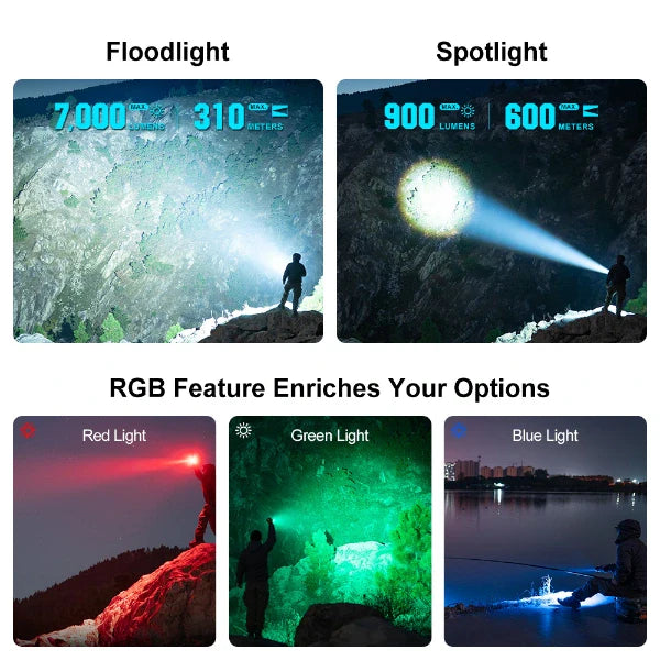 OLIGHT MARAUDERMINIBK Marauder Mini Linterna LED potente con RGB