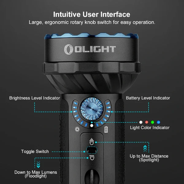 OLIGHT MARAUDERMINIBK Marauder Mini Linterna LED potente con RGB