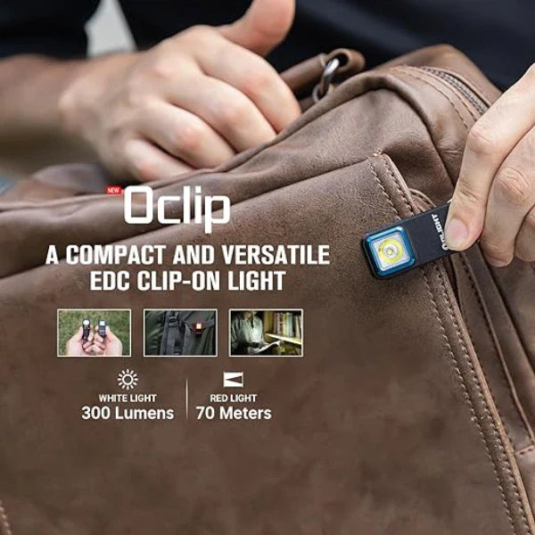 OLIGHT OCLIPBK Oclip Clip Light con luz blanca y roja - Negro