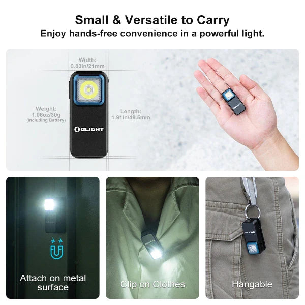 OLIGHT OCLIPBK Oclip Clip Light con luz blanca y roja - Negro