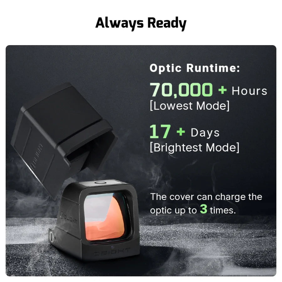 OLIGHT OSIGHTGN Osight 3 MOA con cubierta de carga magnética - Punto verde de 3 MOA