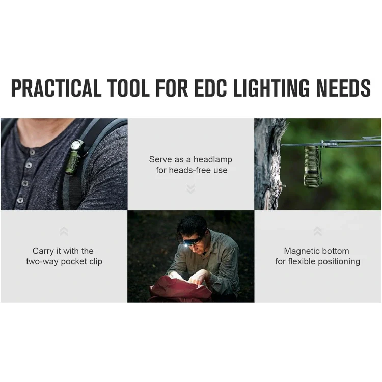 Linterna frontal recargable LED OLIGHT PERUN2MINIODGCW Perun 2 Mini - OD Green CW (5700K~6700K)