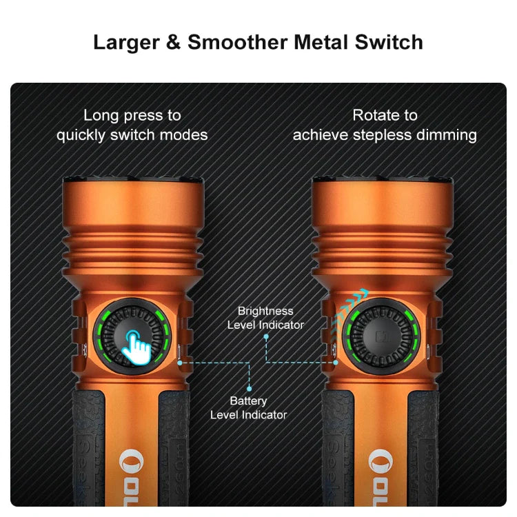 Linterna de alta potencia Seeker 4 Pro de OLIGHT SEEKER4PROOG - Naranja CW (5700~7000K)