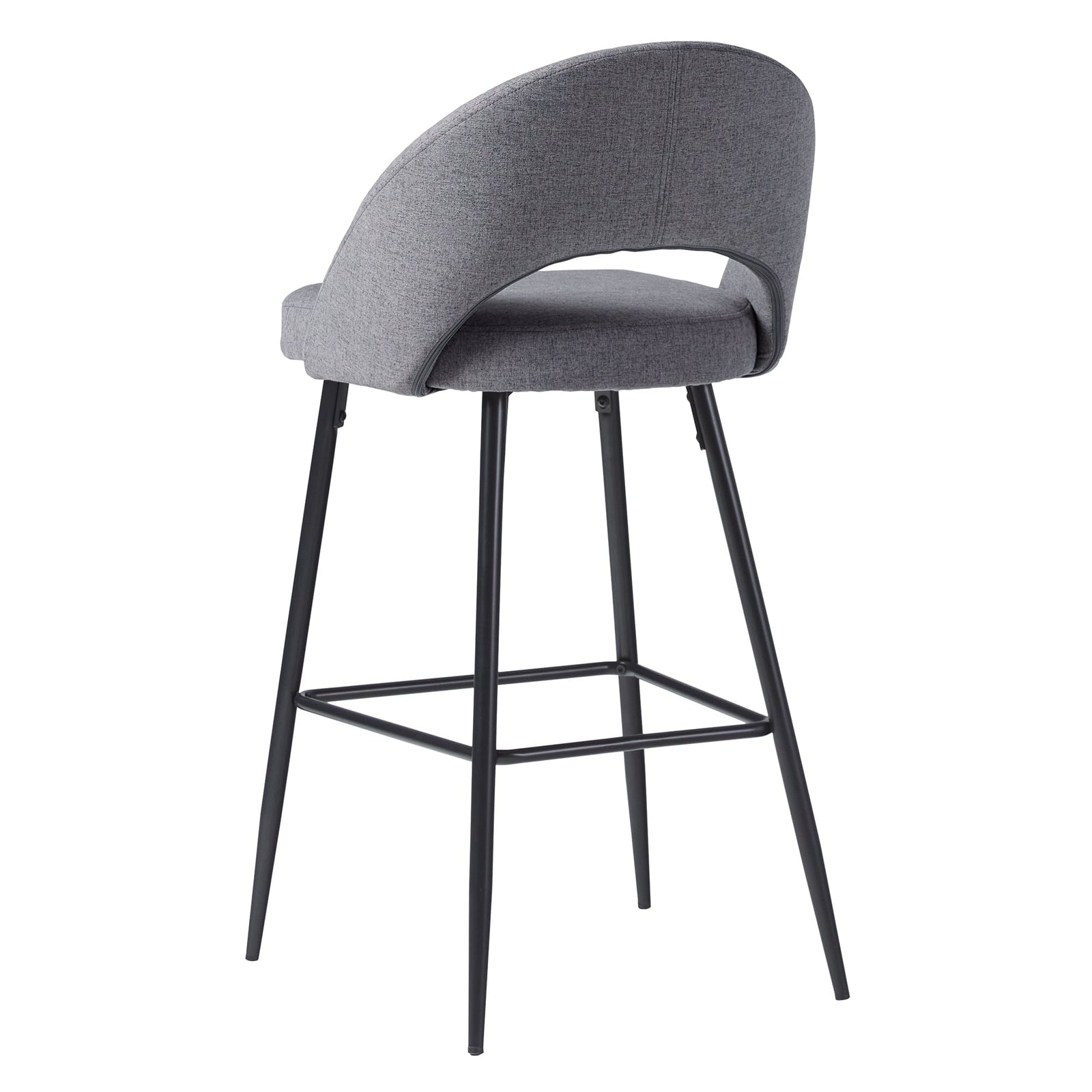 Juego de 2 taburetes de bar tapizados minimalistas modernos de 2 piezas
