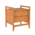 Mesita de noche de madera con dos cajones de estilo moderno de mediados de siglo de Oswald