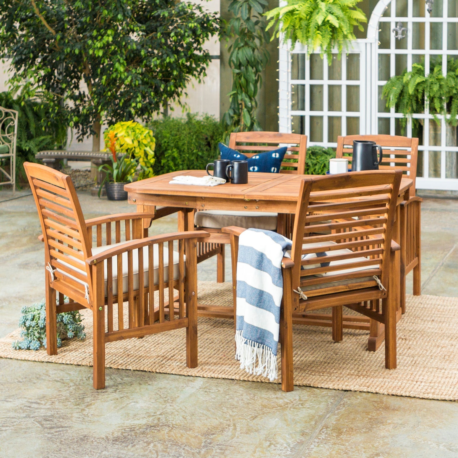 Juego de comedor de patio de 5 piezas Midland