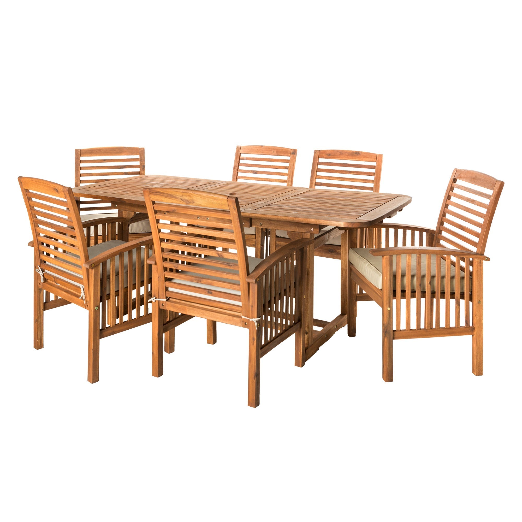 Juego de comedor para patio al aire libre de 7 piezas Midland con cojines