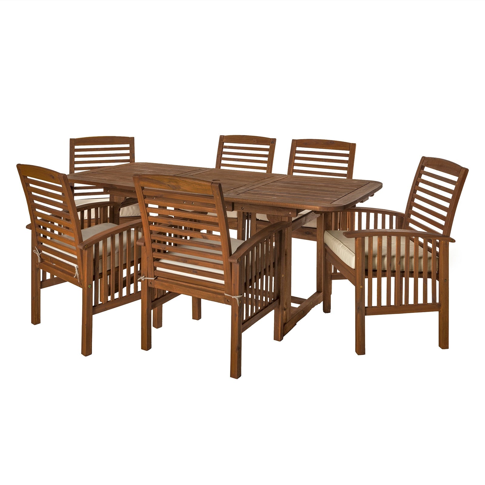 Juego de comedor para patio al aire libre de 7 piezas Midland con cojines