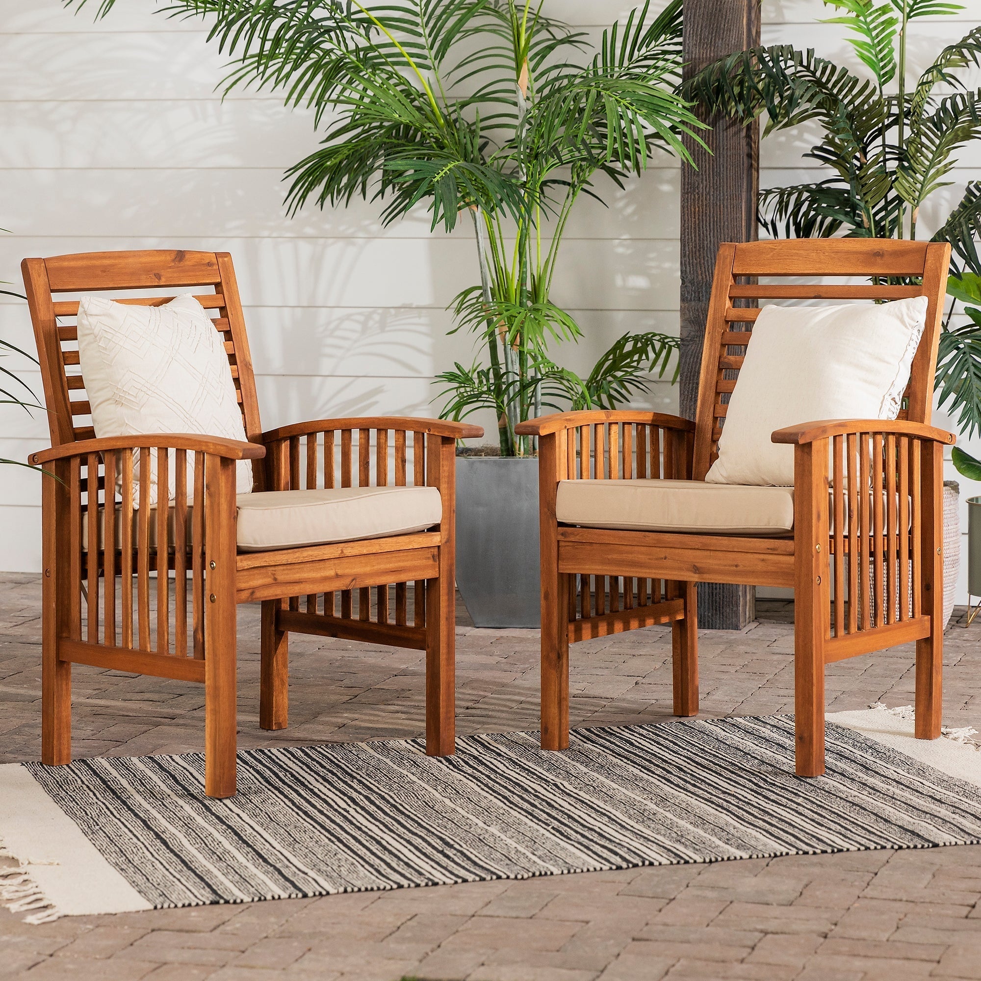Juego de 2 sillas de exterior para patio Midland con cojines