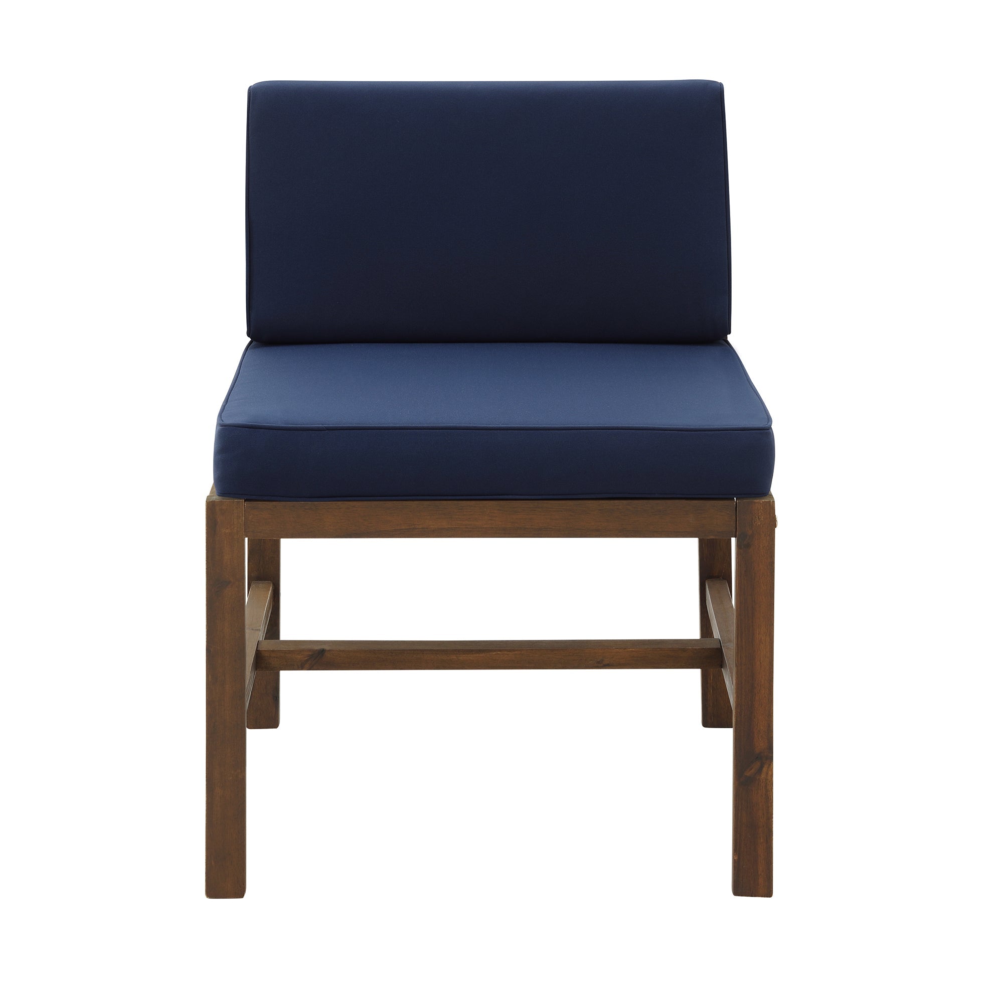 Silla modular para exteriores sin brazos de acacia de Sanibel