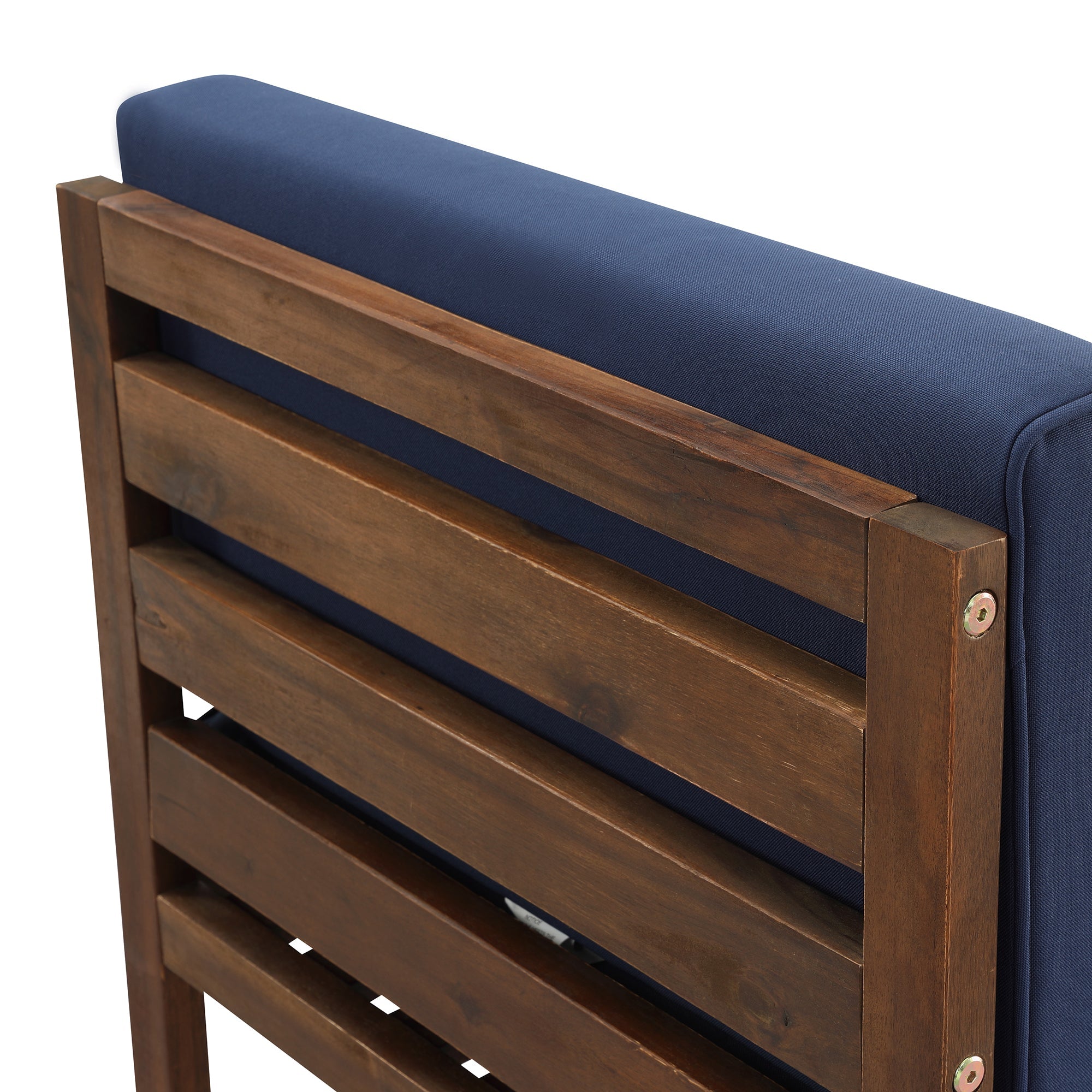 Silla modular para exteriores sin brazos de acacia de Sanibel