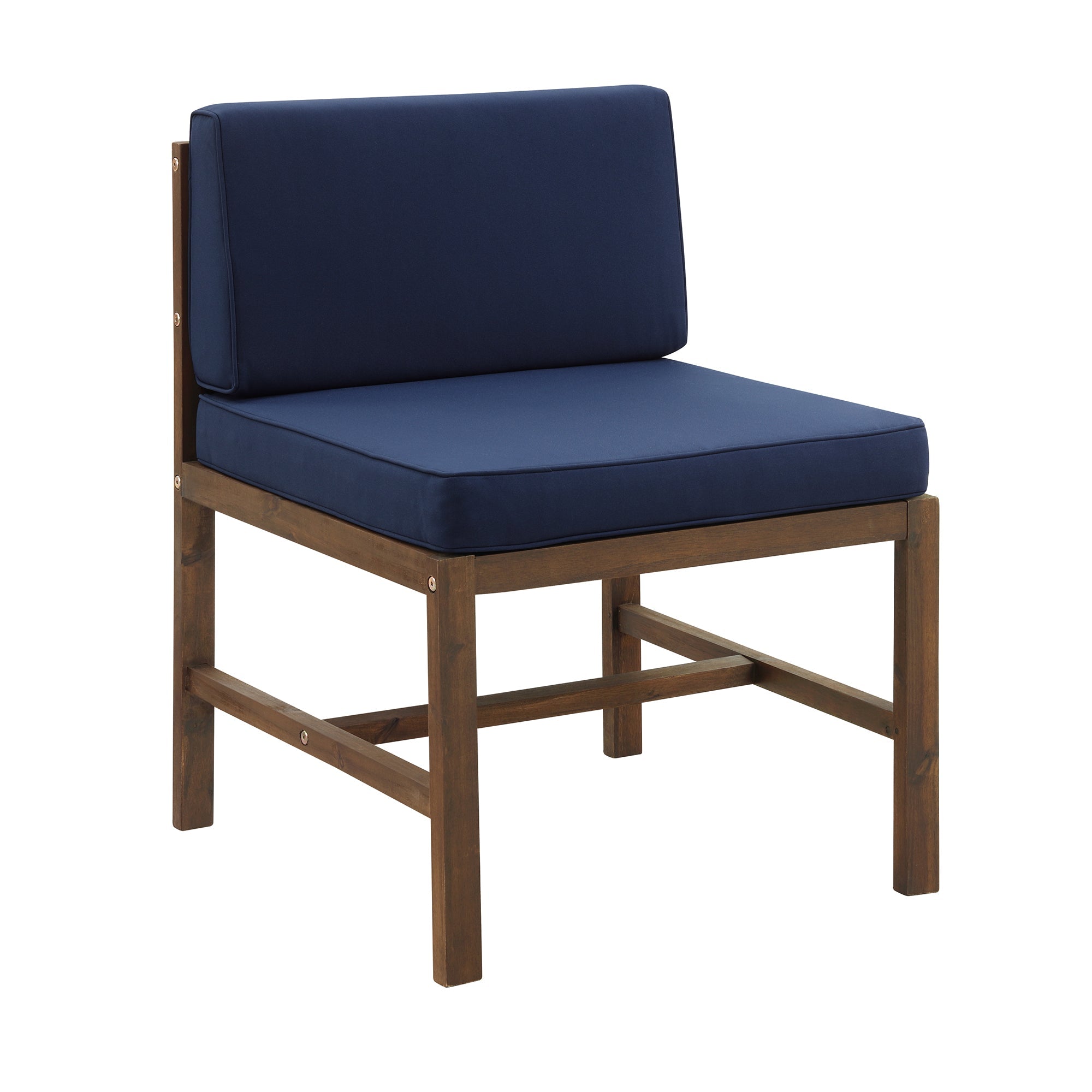 Silla modular para exteriores sin brazos de acacia de Sanibel