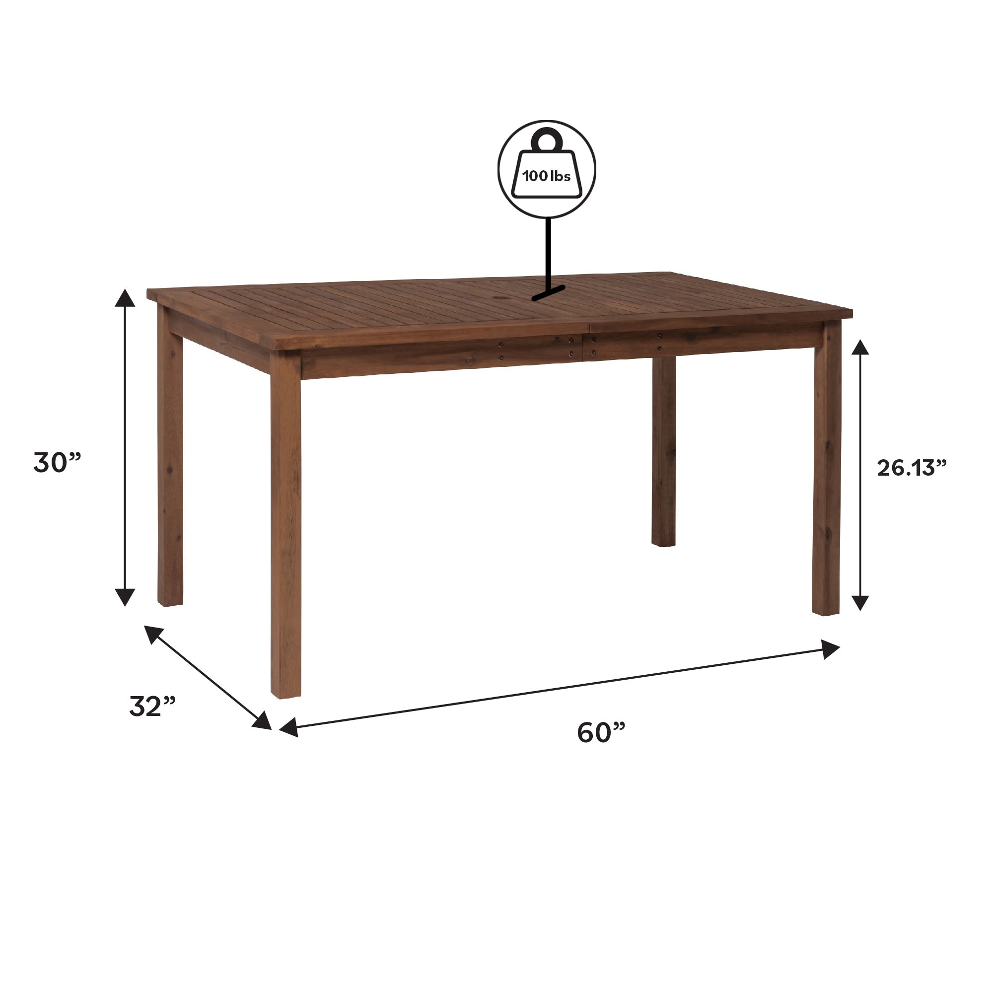 Mesa de comedor para patio Crosswinds