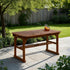 Mesa de comedor exterior de madera de acacia Midland con diseño de mariposas