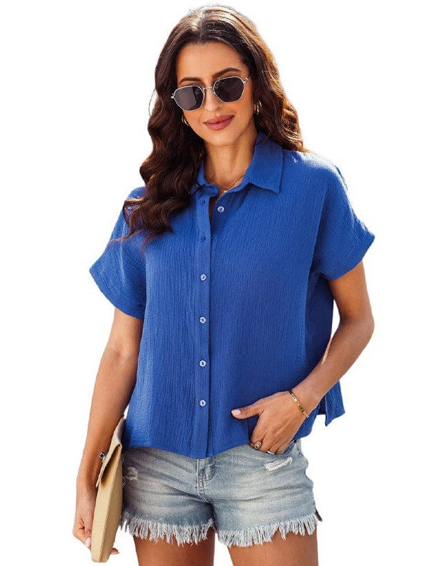 Solid Cobalt Blue Shirt