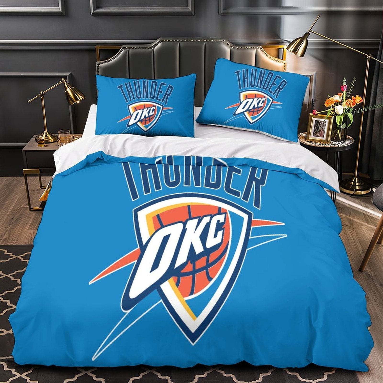 Juego de ropa de cama Oklahoma City Thunder, funda de edredón sin relleno